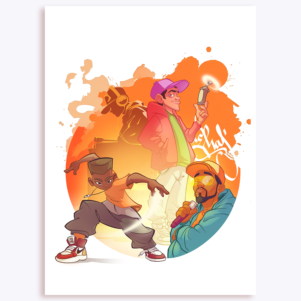 hip hop elements – print art urbain a3