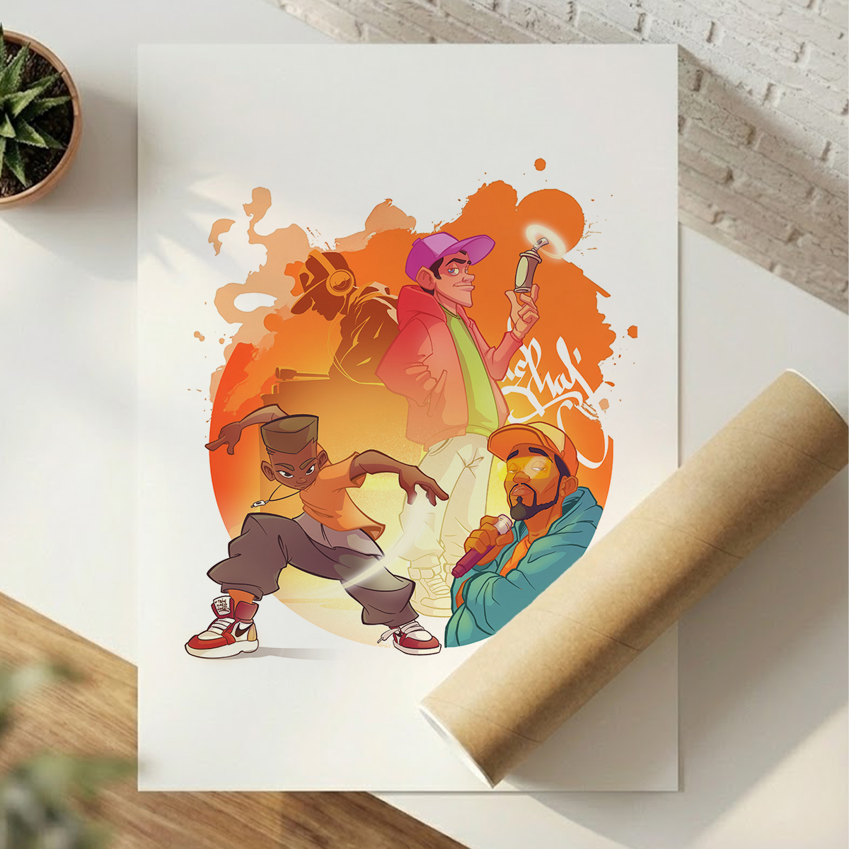 hip hop elements – print art urbain a3