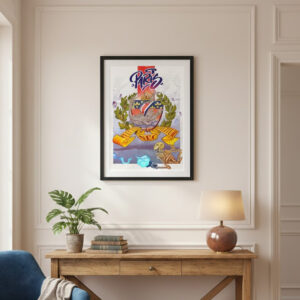 print a3 fresque parc des princes – "paris fluctuat" par emoy (Édition limitée 33 ex.)